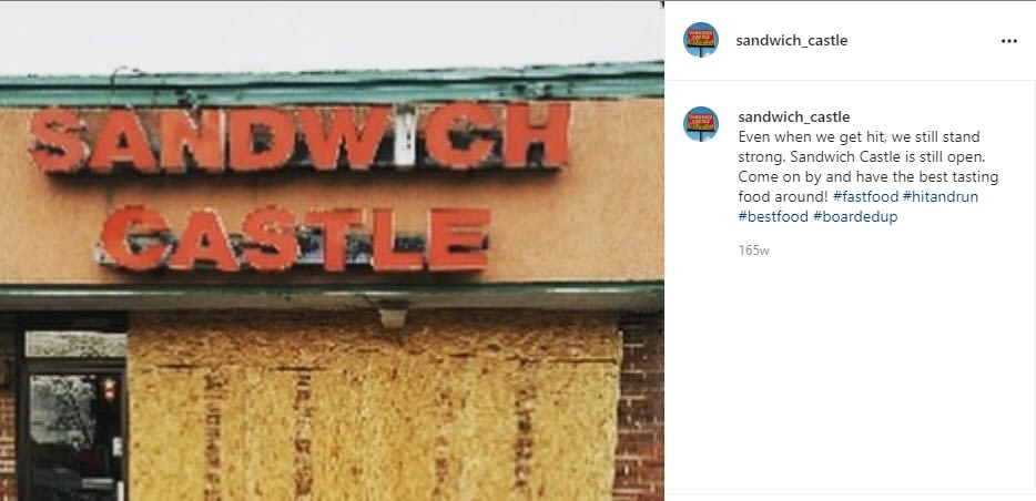 Sandwich Castle Sign